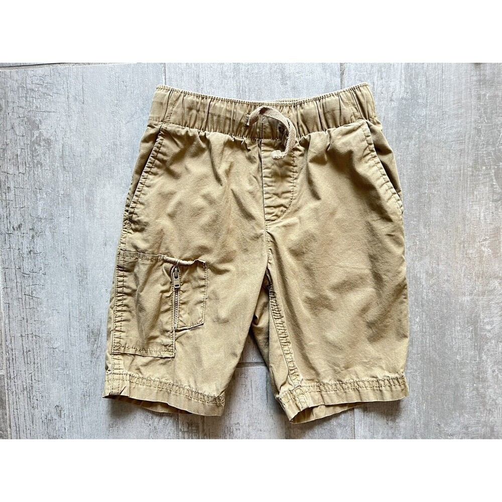 GAP Kids Boy Toddler Drawstring Elastic Shorts Pull-On Shorts Khaki Cargo XS 4-5